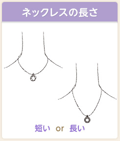 ネックレスの長さ　短い  or  長い